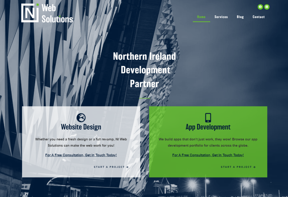 NI Web Solutions Website Design